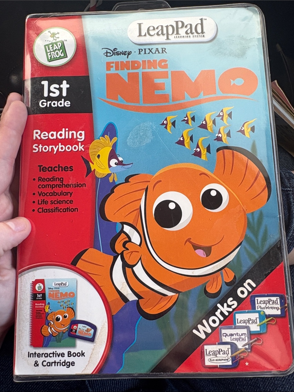 LeapFrog LeapPad Disney Pixar Finding Nemo Book & Cartridge Complete Set